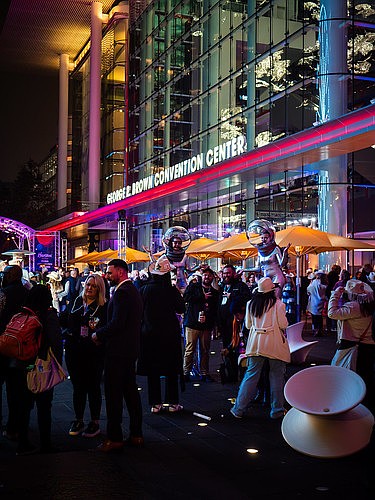 PCMA 2025 Opening Party Stilt Girls