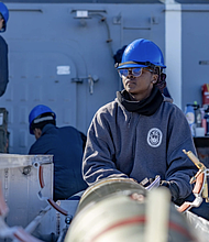 Gunner’s Mate 3rd Class Naomi Taylor 
SAGAMI BAY, AT SEA
01.30.2025
Photo by Petty Officer 1st Class Hannah Fry 
Commander, Task Force 71/Destroyer Squadron 15