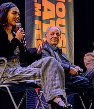 Paulina Chavez, Cheech Marin and Director of The Long Game, Julio Quintana.