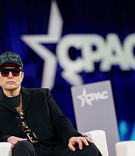 Elon Musk attends the Conservative Political Action Conference in National Harbor, Maryland, on February 20. Musk has lost $52 billion in net worth since the year began.
Mandatory Credit:	Will Oliver/EPA/Bloomberg/Getty Images via CNN Newsource