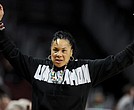 South Carolina Coach Dawn Staley during the second half of a game against Charleston Southern in December 2024.