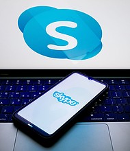 Microsoft is shutting down Skype in May.
Mandatory Credit:	Nikolas Kokovlis/NurPhoto/Shutterstock via CNN Newsource