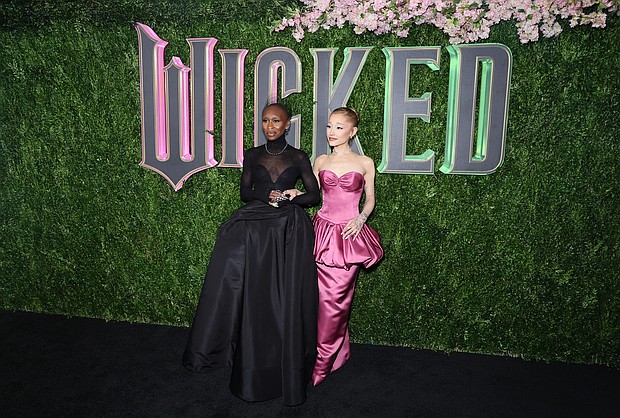 Cynthia Erivo and Ariana Grande attend the "Wicked" New York Premiere in 2024.
Mandatory Credit:	Theo Wargo/Getty Images/File via CNN Newsource