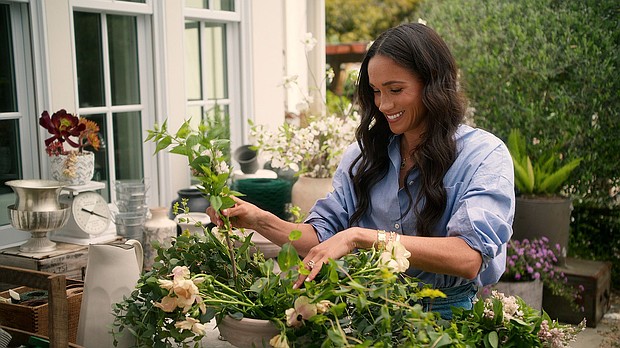 Meghan, Duchess of Sussex is pictured in episode 106 of "With Love, Meghan."
Mandatory Credit:	Netflix via CNN Newsource