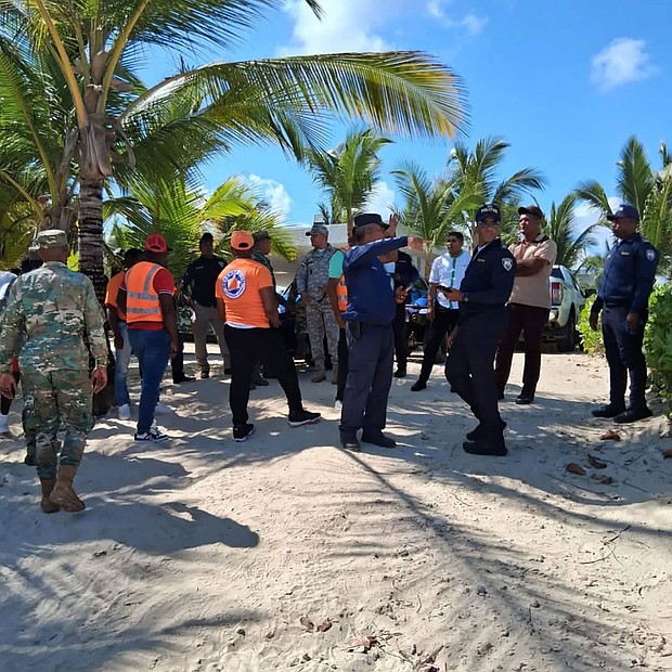 In this photo shared by Defensa Civil La Altagracia on Saturday, March 8, people from various institutions search the coastal area of Bávaro, Dominican Republic, for Sudiksha Konanki.
Mandatory Credit:	Defensa Civil La Altagracia/Facebook via CNN Newsource