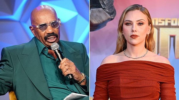Steve Harvey and Scarlett Johansson are speaking up by advocating for legislation and penalties for the people behind AI scams.
Mandatory Credit:	Elijah Nouvelage/AFP/Joe Maher/Getty Images via CNN Newsource