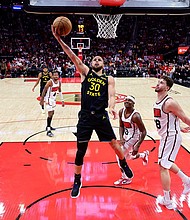 Golden State Warriors star Steph Curry has accepted the role of assistant general manager for the basketball programs at alma mater Davidson College.
Mandatory Credit:	Alex Slitz/Getty Images via CNN Newsource