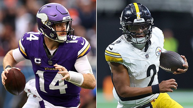 Sam Darnold and Justin Fields.
Mandatory Credit:	Getty Images via CNN Newsource