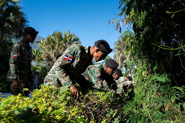Military personnel search for Sudiksha Konank in Punta Cana, Dominican Republic, on March 10.
Mandatory Credit:	Francesco Spotorno/AP via CNN Newsource