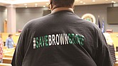 Bonnica Cotman, founder of the Brown Grove Preservation Group, wears a #SaveBrownGrove T-shirt while attending a town hall meeting March 10 in Hanover County. Cotman and other Brown Grove residents voiced their concerns over the proposed expansion of the Ashcake Road Landfill.