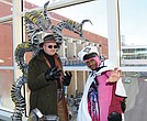 Two cosplayers showcase their creative costumes at a recent GalaxyCon event held at the Greater Richmond Convention Center.