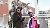 Two cosplayers showcase their creative costumes at a recent GalaxyCon event held at the Greater Richmond Convention Center.