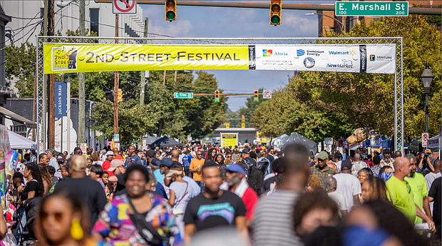 Festivalgoers attending the 33rd Annual 2nd Street Festival last year.