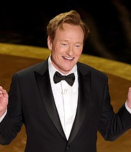 Conan O'Brien is pictured at the Oscars on March 2. Conan O’Brien hosted this year’s Academy Awards and he has revealed some golden ideas he and his writer weren’t allowed to execute.
Mandatory Credit:	Kevin Winter/Getty Images via CNN Newsource