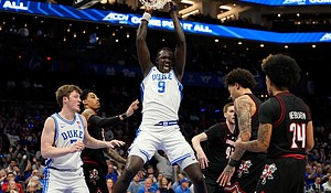 The Duke University Blue Devils beat Louisville in the ACC championship game Saturday.
Mandatory Credit:	Bob Donnan/Imagn Images/Reuters via CNN Newsource