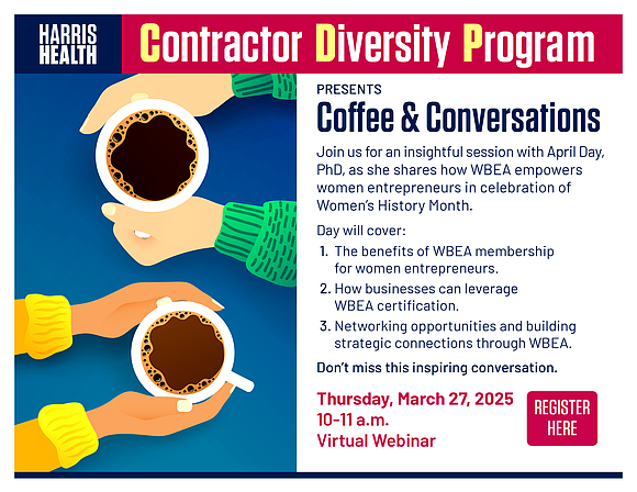 In celebration of Women’s History Month, Harris Health is joining forces with the Women’s Business Enterprise Alliance (WBEA) to host …