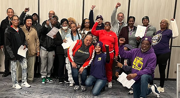 VCU Health cleaners celebrate securing their first union contract, which brings a $3 hourly wage increase, job protections and a voice in workplace decisions.