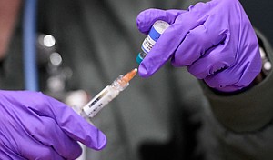 Two doses of the measles-mumps-rubella (MMR) vaccine are 97% effective against the measles virus.
Mandatory Credit:	Annie Rice/Reuters via CNN Newsource