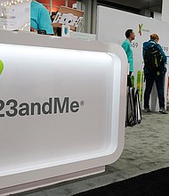 Attendees visit the 23andMe booth at the RootsTech annual genealogical event in Salt Lake City, Utah, on February 28, 2019.
Mandatory Credit:	George Frey/Reuters via CNN Newsource