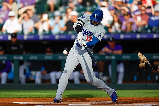 Pro baseball players train for optimal rotational ability to maximize power and prevent injury. Here, the Los Angeles Dodgers' Shohei Ohtani swings in a 2024 game against the Colorado Rockies.
Mandatory Credit:	Brandon Sloter/Image Of Sport/Getty Images via CNN Newsource