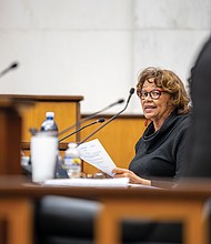 Ellen F. Robertson, 6th District, speaking during City Council’s meeting Monday, March 24.