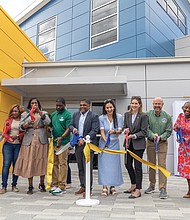 Mayor Danny Avula, city officials, Council members and hundreds of Richmond residents gather for the ribbon-cutting of the Southside Community Center on Thursday, March 20. Following the ceremony, guests toured the facility, which includes a gymnasium, an indoor walking track, a boxing studio, indoor and outdoor playgrounds, meeting space, a teaching kitchen, classrooms, dance studios and an outdoor garden.