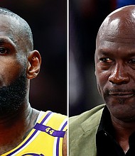LeBron James and Michael Jordan are two of the NBA's best players ever.
Mandatory Credit:	Getty Images via CNN Newsource
