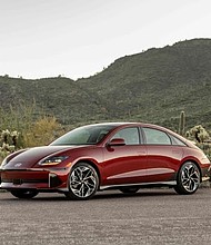 The 2025 Hyundai IONIQ 6 is photographed in Scottsdale, Arizona, on July 15, 2024.