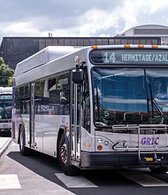 A GRTC bus travels through Richmond. Advocates warn that ending the zero-fare program could hurt riders who depend on free transit for jobs, healthcare and education.