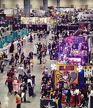 Fans attend in costume as characters from their favorite films and TV shows, while special guests engage with attendees throughout the event.