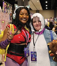 Michaela Searcy and Taylor Blackmon arrive from N.C. to attend GalaxyCon.