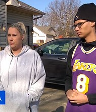 Jordan Rose, a sophomore at Tartan High School, was crossing the street at a crosswalk last month when a van drove through without stopping. Ashley Rose, Jordan's mother, says she's still in shock.
Mandatory Credit:	WCCO via CNN Newsource