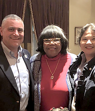 Burt Levine, Dr. Alma Allen and Sandra Levine