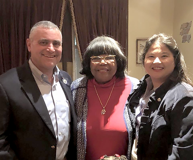 Burt Levine, Dr. Alma Allen and Sandra Levine