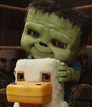 A chicken jockey is pictured in Warner Bros. Pictures’ and Legendary Pictures’ “A Minecraft Movie."
Mandatory Credit:	Courtesy Warner Bros. Pictures via CNN Newsource