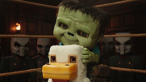 A chicken jockey is pictured in Warner Bros. Pictures’ and Legendary Pictures’ “A Minecraft Movie."
Mandatory Credit:	Courtesy Warner Bros. Pictures via CNN Newsource