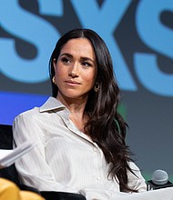 Meghan, Duchess of Sussex, attending the SXSW 2024 Conference and Festivals at the Austin Convention Center in March 2024, in Austin, Texas.
Mandatory Credit:	Suzanne Cardeiro/AFP/Getty Images via CNN Newsource