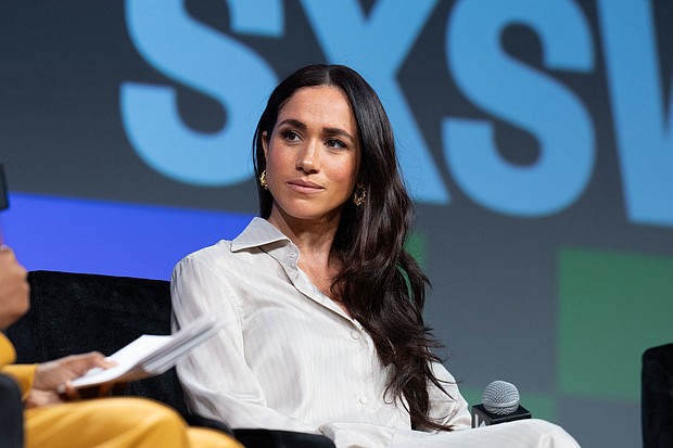 Meghan, Duchess of Sussex, attending the SXSW 2024 Conference and Festivals at the Austin Convention Center in March 2024, in Austin, Texas.
Mandatory Credit:	Suzanne Cardeiro/AFP/Getty Images via CNN Newsource