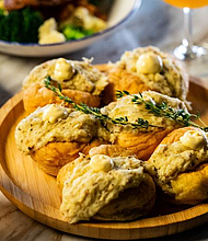 Terra’s signature Crab and Cheese Garlic Knots, a luscious stuffed crab and cheese bread. Photos: Visual Influence