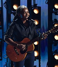 Tracy Chapman is pictured during the 66th Annual Grammy Awards in 2024. The usually reclusive Chapman is making the media rounds to promote the re-release of the album that brought her widespread recognition.
Mandatory Credit:	Valerie Macon/AFP/Getty Images via CNN Newsource