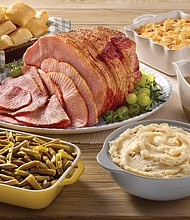 Sugar-Cured Ham with Dressing, classic sides