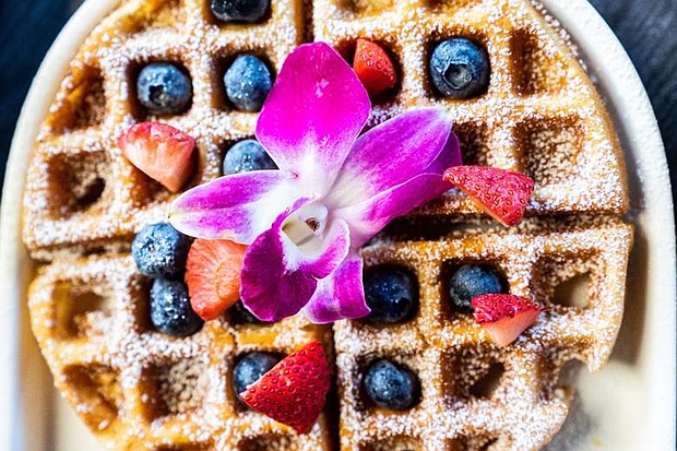 Sole Lounge’s luscious Chicken & Waffles comes with a choice of a regular or red velvet waffle served with crispy chicken tenders, juicy chicken wings, or honey-glazed lamb chops.

Photo: Visual Influence