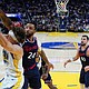 Golden State Warriors guard Brandin Podziemski (2) and Los Angeles Clippers guard Norman Powell (24) compete for a rebound during overtime on Sunday.
Mandatory Credit:	Godofredo A. Vásquez/AP via CNN Newsource