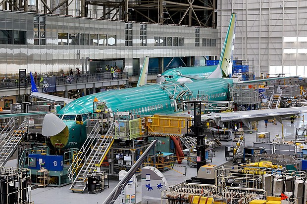 Boeing 737 MAX aircraft are assembled at the company’s plant in Renton, Washington.
Mandatory Credit:	Jennifer Buchanan/Pool/Reuters via CNN Newsource