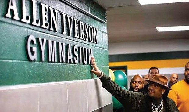 Allen Iverson at Bethel High School’s Allen Iverson Gymnasium in Hampton.