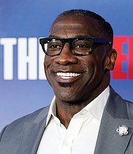 Former NFL football player and sports analyst Shannon Sharpe poses at a film screening in September 2022 at Netflix Tudum Theater in Los Angeles.