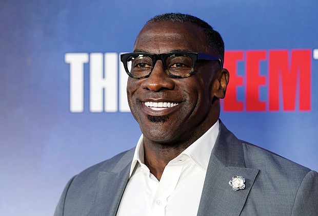 Former NFL football player and sports analyst Shannon Sharpe poses at a film screening in September 2022 at Netflix Tudum Theater in Los Angeles.
