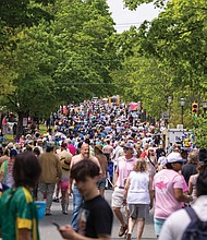 The crowd that filled Monument Avenue on April 20 wasn’t there to protest, but to celebrate the return of Easter on Parade.