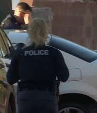 The Pueblo Police Department (PPD) says an officer and a teen suspect were both injured after an attempted carjacking led to a shootout.
Mandatory Credit:	KRDO via CNN Newsource