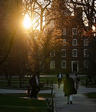 Students walk through Harvard University's campus on April 17 in Cambridge, Massachusetts.
Mandatory Credit:	Sophie Park/Getty Images via CNN Newsource